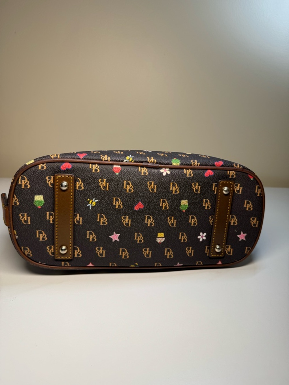Dooney & Bourke Gretta Novelty Print Satchel with Pink Hearts & Cupcakes - Picture 5 of 13